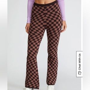 Pacsun flare checkered pants. NWT